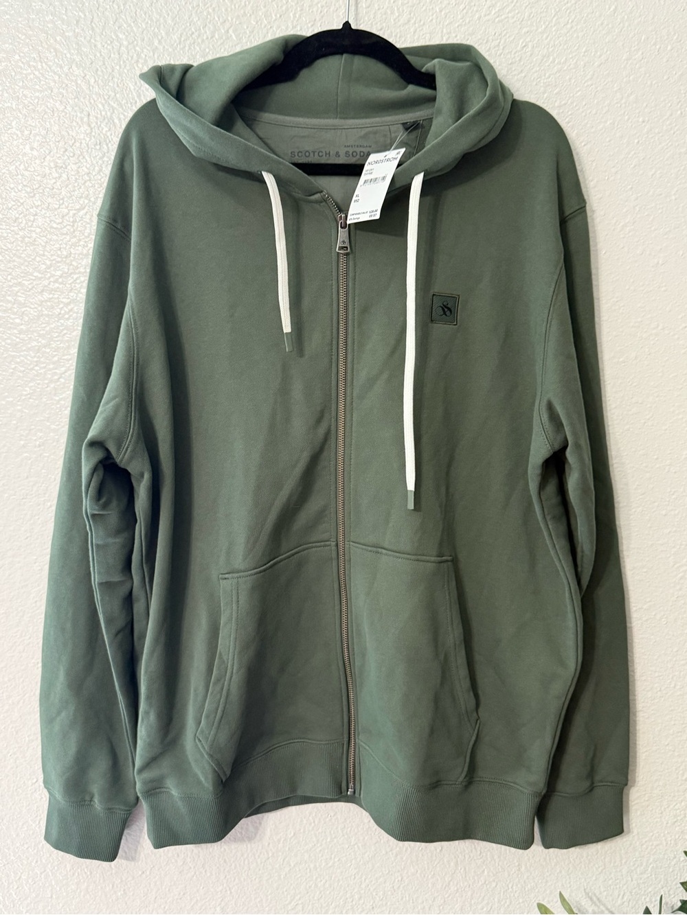 Scotch & Soda Amsterdam Full Zip Hoodie Olive Green XL NWT